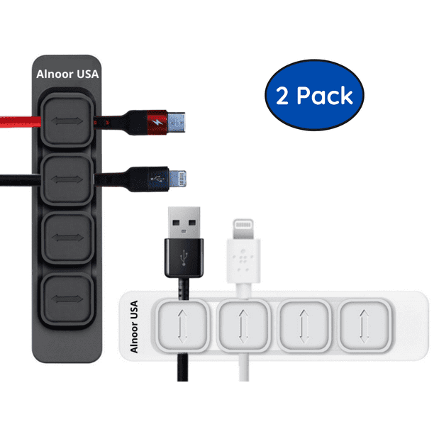 for Cell Phone Cable TedGem Upgraded Magnetic Cable Clips Magnetic Black Desktop Cord Management with 3-Pack Cable Buckles Multipurpose Magnetic Cable Organizer